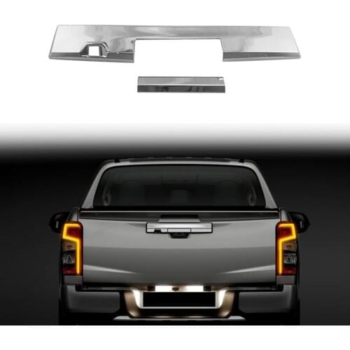 Car Chrome ABS Rear Trunk Gate Door Handle Bowl Cover Trim for Mitsubishi Triton L200 2019 2020 2021