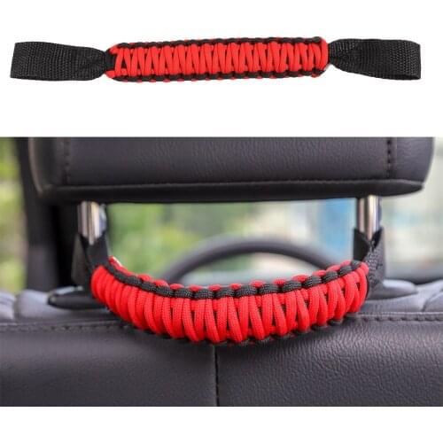 Car Accessories Headrest Grab Handles Rear Seat Passenger Grab Handle Grip Bar Pulling Tab For Jeep Wrangler JK TJ Universal