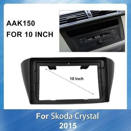 Car Radio Dash Panel fascia frame For Skoda Crystal 2015 car Audio GPS Navigator Panel Mounting Dash Installation Frame Trim Kit
