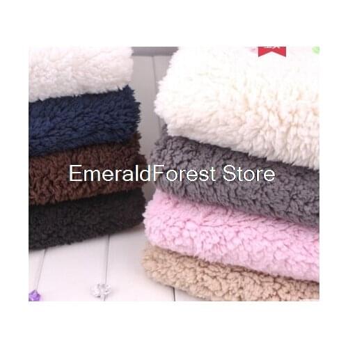 Coral velvet Shu cotton velvet lamb plush cloth white Soft warm doll clothing gloves lining fabric 50cm*160cm