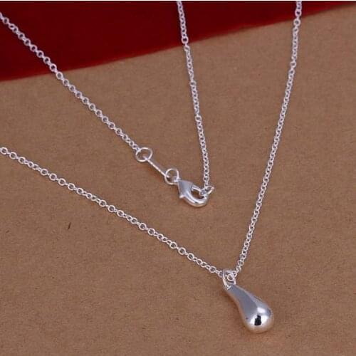 Free Shipping!!Wholesale silver plated Necklaces & Pendants,925 jewelry silver,Droplets Necklace SMTN177