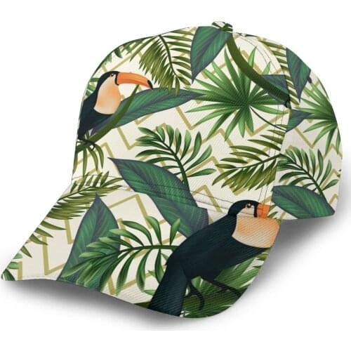 Tropical Leaves Birds Outdoor Sport Caps Baseball Hat Men Women Visor Cap Baseball Cap Street Hip Hop Caps