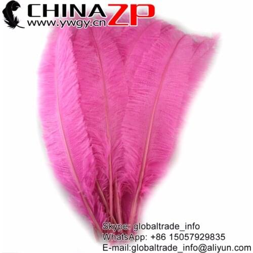CHINAZP Feathers 55 to 60 cm(22~44inch) Hand Select Pink Nandu Trimmed Ostrich Feather Unique Costumes for Carnival