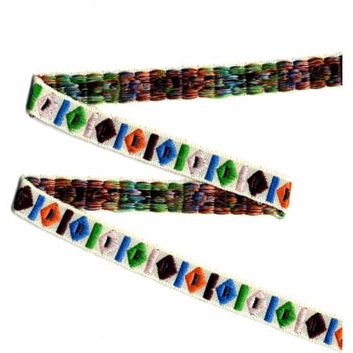 ZERZEEMOOY 1/2" 13MM 10YARD/ROLLS Colored GeometricJacquard Ribbon QDZD20171117