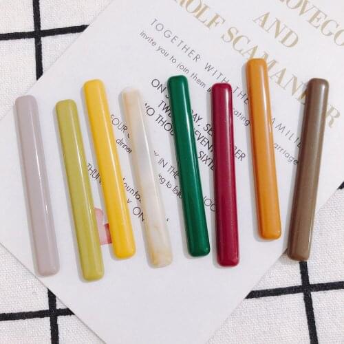 DIY New Retro Acrylic/Resin Wild Pure Color Long Strip Earrings Hairpin Jewelry Accessories Material 10pcs