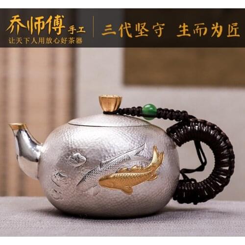 Joe teacher manual 999 sterling silver teapot silver pot, kettle set tea household silver tea set gift set