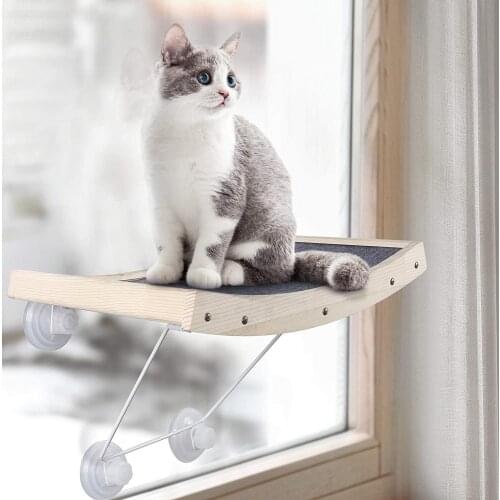 Cat Window Perch,Hammock Window Seat with Strong Suction Cups Sturdy Heavy Cat Window Perch for Indoor Cats,Weightedup to 40lb