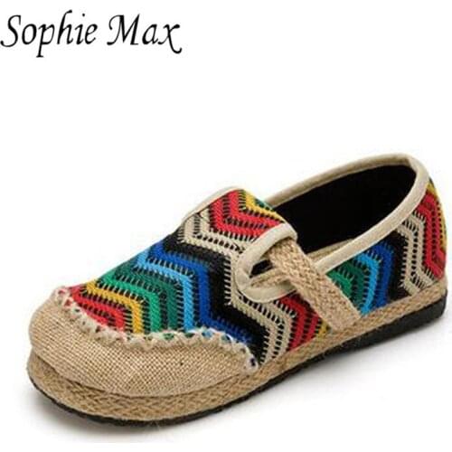 Sophie max summer women all-purpose style anti-slippery linen shoes 950017