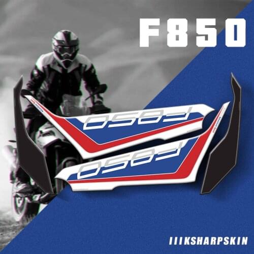 Motorcycle 3D Gel Front Fairing Sticker fuel tank side Knee Section Paint Protector stickers For BMW F850GS 2018-2020 f850 gs