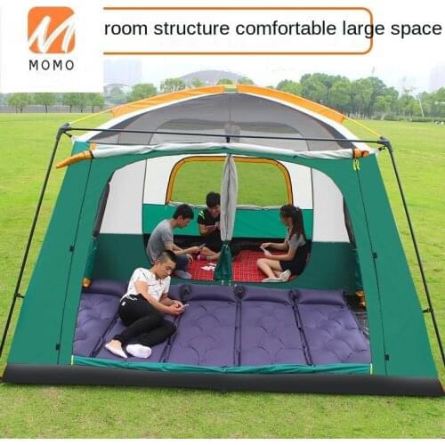 Tent Outdoor Tent Two Rooms One Living Room 4 People 8 People 10 People Camping Thickened Rainproof Camping Portable
