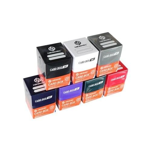 HENWEI Portable 100+ CARDS Deck Box Storage Box Classic Color Board Games TCG Cards Deck Case for PTCG/MTG/PKM/YGO Trading Cards