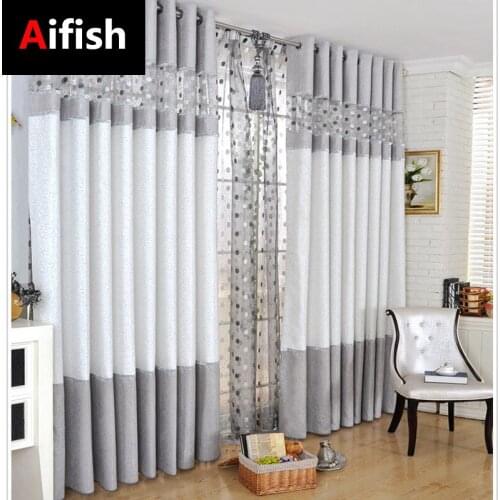 Simple And Modern Luxury Chenille Stitching Birds Nest Bedroom Living Room Curtains Thickening Blackout Custom Curtains WP221-4