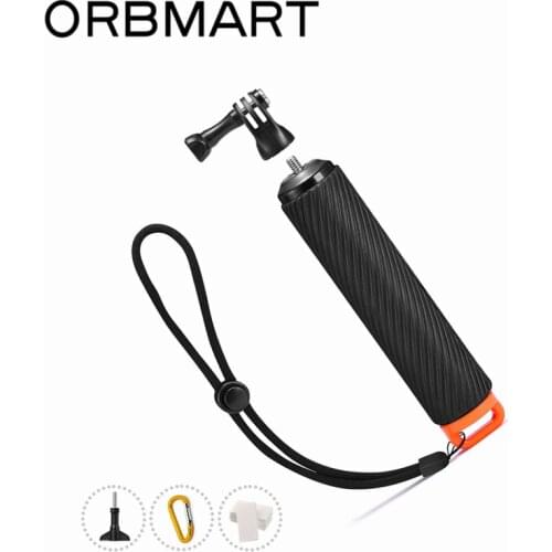 ORBMART Silicone Handle Bobber Floaty Grip with Screw and Lanyard For Gopro Hero 8 7 4 3 3+ 2 Xiaomi Yi 2 4K SJCAM SJ6000 Camera