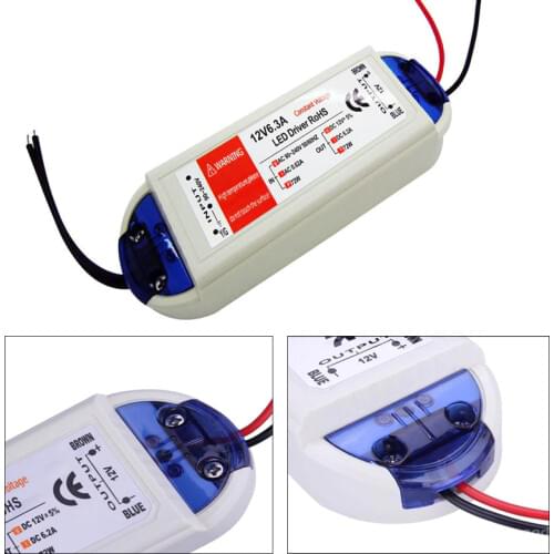 12V 6.3A 72W Constant Voltage Led Driver Power Supply AC90-240VAC 12VDC For Leds