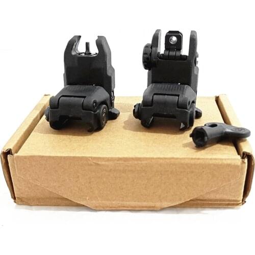 2021 Upgrade Version Polymer Front and Rear Sight Flip Up Backup for 20mm Rail for gun accessories