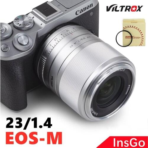 Viltrox 23mm f1.4 STM Auto Focus APS-C Prime Lens for Canon EOS-M Cameras M10 M50 M100 M5 M6 MarkII