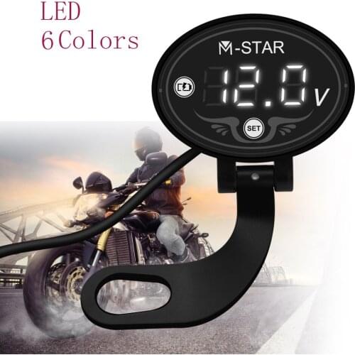 For Yamaha VMAX 1700 1200 125 WR250F wr 250f 250 f Waterproof LED Digital Voltmeter Tester DC 9V to 24V voltage Panel Meter