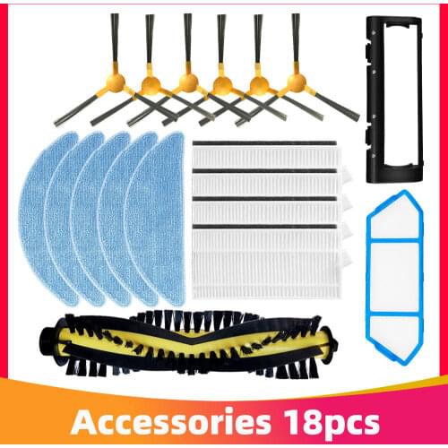 Main Brush Filter Mop Cloth Replacement Parts for Ikhos Create NetBot S15 Neatsvor X500 X600 Tesvor X500 Pro Vacuum Cleaner