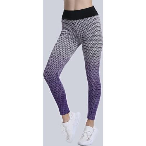 ASHEYWR Women Yoga Pants Gradient Fitness High Wasit Trianing Running Sport Leggings Gym Joggings Cycling Outdoor Leggings Girl