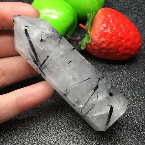1pc Beautiful natural black tourmaline point quartz crystal reiki healing natural stones and minerals