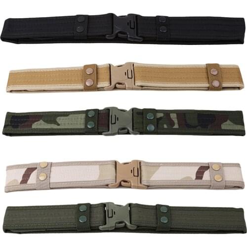 2 Inch Airsoft Military Tactical Belt Unisex Durable Canvas Material Hunting Outdoor Utility Adjustable Waistband