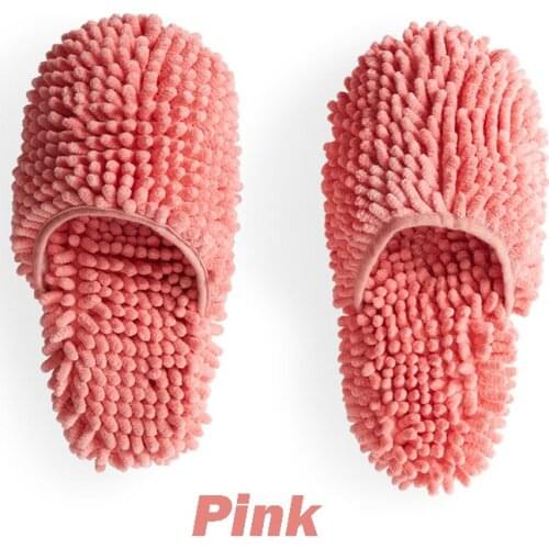 2 Pair Home Lazy People Cleaning Slippers Home Slippers Protable Mops Floor Ground Cleaning Tools Microfiber Chenille Dust Wipe