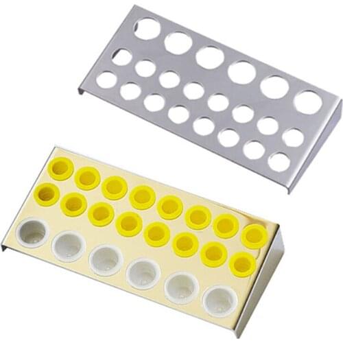 22 Holes Tattoo Ink Cup Holder Stand Makeup Accessories Random Color Trailer Supplies Tatoo Tool Pigment Brack Container