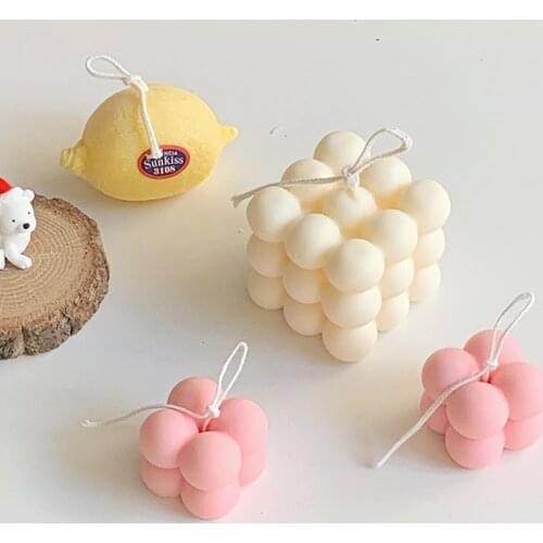 3D Cube Silicone Mold DIY Candle Soap Mould Chocolate Baking Cake Mold Home Aromatherapy Decoration