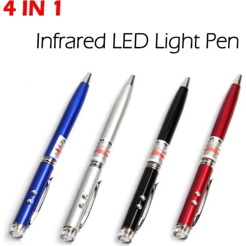 4 in 1 Multi-function Outdoor Self-defense Flashlight Pen Laser Write Infrared Electronic pointer SOS High Power 50m arrange