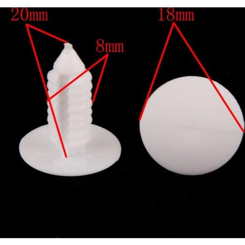 50 Pcs Nylon Canopy Buckles Push Type Retainer Clips Fasteners For GM Chrysler Ford AMC Etc Car Clips Fasteners Accessories