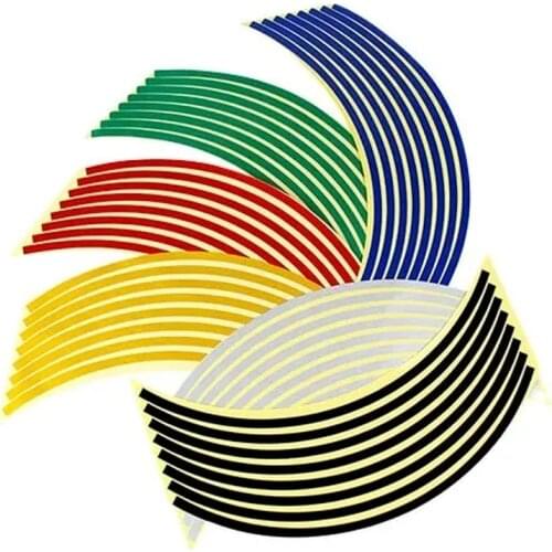 8 Colors Car Styling Strips Reflective Motocross Bike Motorcycle Wheel Stickers and Decals18 Inch Reflective Rim Tape Cycling