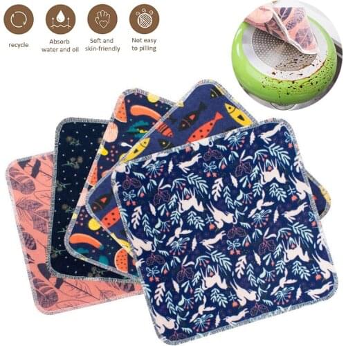 Flannel Cleaning Cloth Home Washing Dish Kitchen Cleaning Towel Kitchen Anti-grease Wiping Rags Efficient Super Absorbent Cocina
