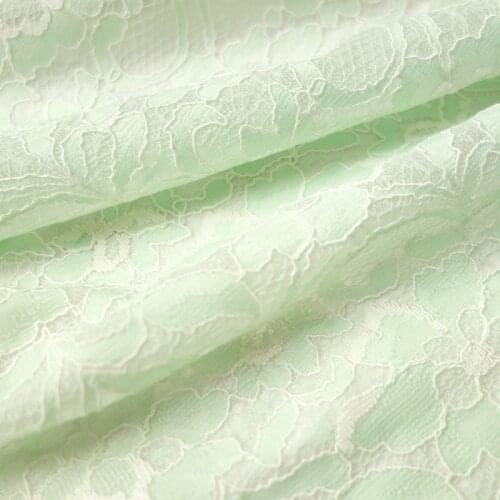 Quality lace patchwork Light apple green car bone tissu New DIY material clothing fabrics