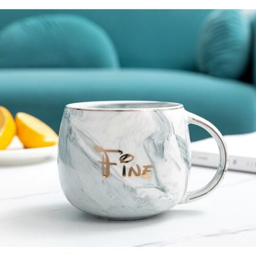 Coffee Ceramic Mug Office Milk Water Bottle Eco Friendly Home Cup with Handgrip for Adults