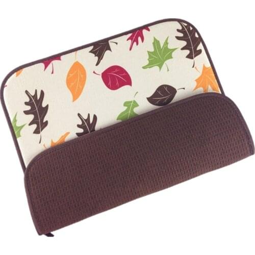 Mutiuse Microfiber Sponge Dish Drying Mat 41x46cm KitchenTable Heat Insulation Anti Skid Pads Placemat Cartoon Printed Table Mat