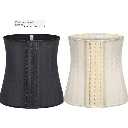 30cm25 Steel Support Super Elastic Effect Matt Rubber-breasted Buckle Type Shaping Slimming Waistband Fitness Belly Latex Corset