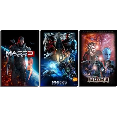 Mass Effect Trilogy Wall Art Canvas Poster And Print Canvas Painting Decorative Picture For Office Bedroom Home Decor Framework