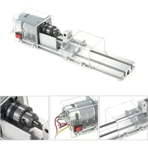 Mini Lathe 12-24V DC Mini Beads Machine Miniature Lathes DIY Woodworking Buddha Pearl Lathe Grinding And Polishing Beads EU PLUG