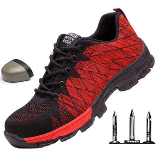 Men Work & Safety Shoes Steel Toe Caps Anti-smashing Anti-puncture Construction Work Boots WomenNon-slip Indestructible Shoes