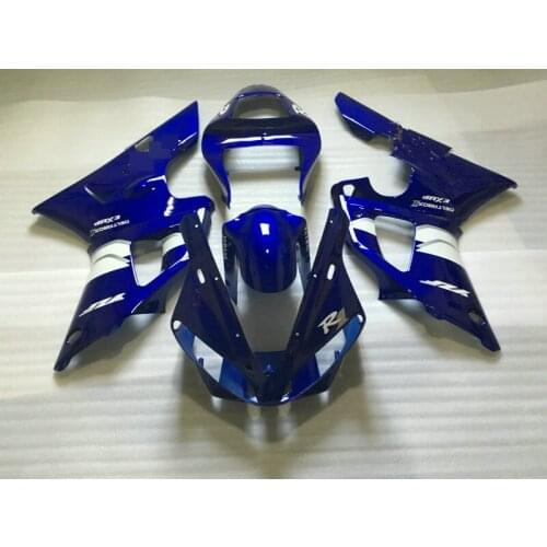 Top-rated Motorcycle Fairing kit for YAMAHA YZFR1 00 01 YZF R1 2000 2001 YZF1000 yzfr1 ABS blue white Fairings set+gifts YH16