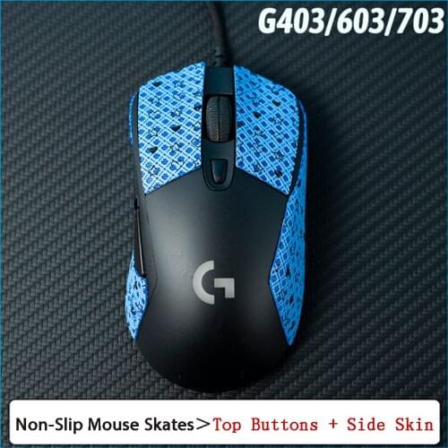 BTL DIY Handmade Non Slip Suck Sweat Mouse Lizard Skin Sticker Grips Skates For Logitech G403 603 703 Without Mouse Customize