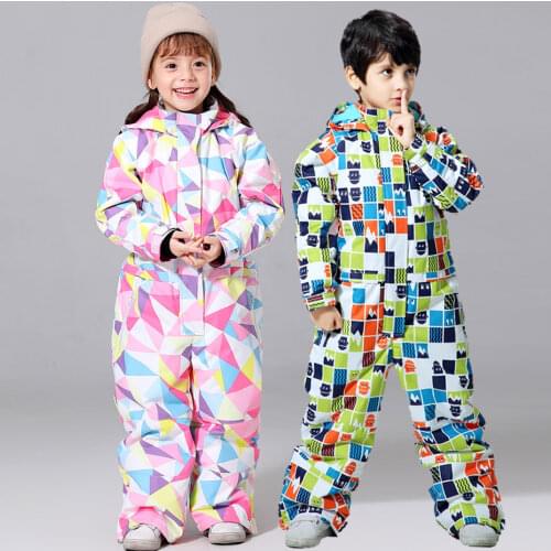 2019 New Ski Suit For Boys And Girls Winter Children Windproof Waterproof Super Warm Snow Skiing And Snowboarding Clothes