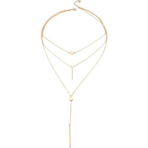 New Asymmetrical Tassel Necklace For Women Retro Pearl Multi-Layer Pendant Necklace Women Jewelry For Birthday Gift