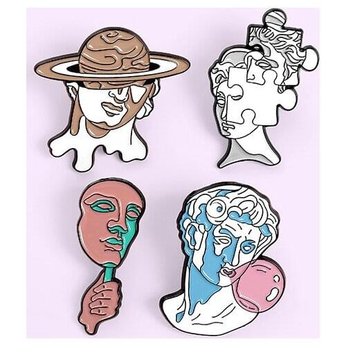 New Enamel Pins Custom Fun Art Brooches Bag Clothes Lapel Pin Label Badge Cartoon Jewelry Gift Friends