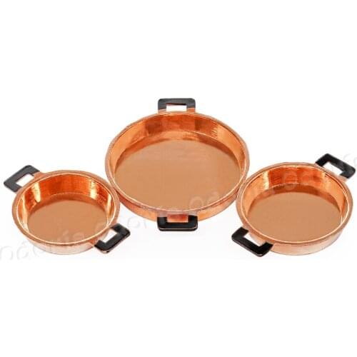 Odoria 1:12 Miniature 3PCS Tarte Tatin Pan Dollhouse Kitchen Accessories