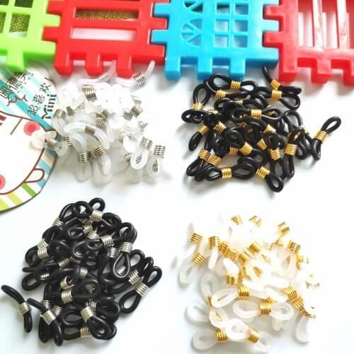 Wholesale Ear Hook Eyeglasses Chain Silicone Rubber Ring Non Slip Glasses Retainer Ends Rope Sunglasses Cord Holder Connector