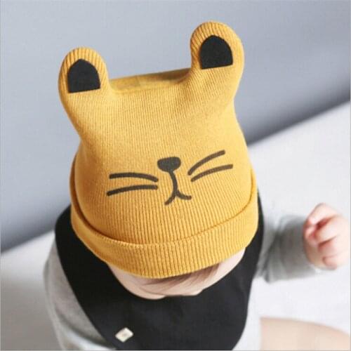 Autumn Winter Baby Hat Cotton Beanie Cap Toddler Infant Baby Girls Boys Knitted Hats Kids Hats & Caps