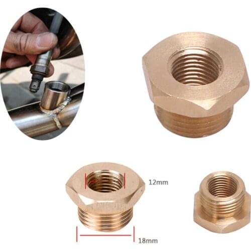 M18 to M12 O2 Sensor Hole Transform Screw Motorcycle Exhaust System Stainless Steel Adapter 18mm to 12mm