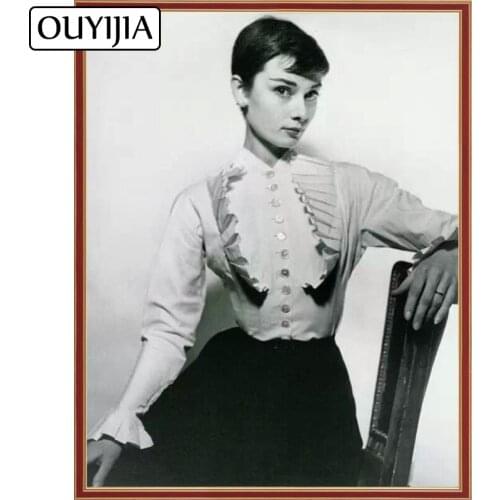 OUYIJIA Hollywood Star 5D DIY Diamond Figure Classic Painting Embroidery Mosaic Rhinestone Decoration CrossStitch