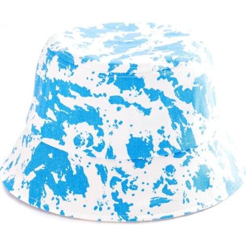 New Men Tie Dye Bucket Hat Summer Hats for Women Girls Outdoor Street Fashion Print Hip Hop Fisherman Hat Bob Boys Girls Panama